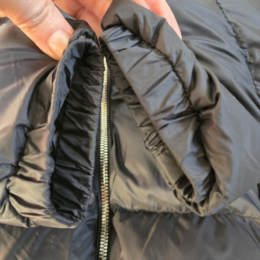 Bomboogie Kids Black Puffer Jacket with Faux Fur hood/arms sz 8 - Picture 4 of 5